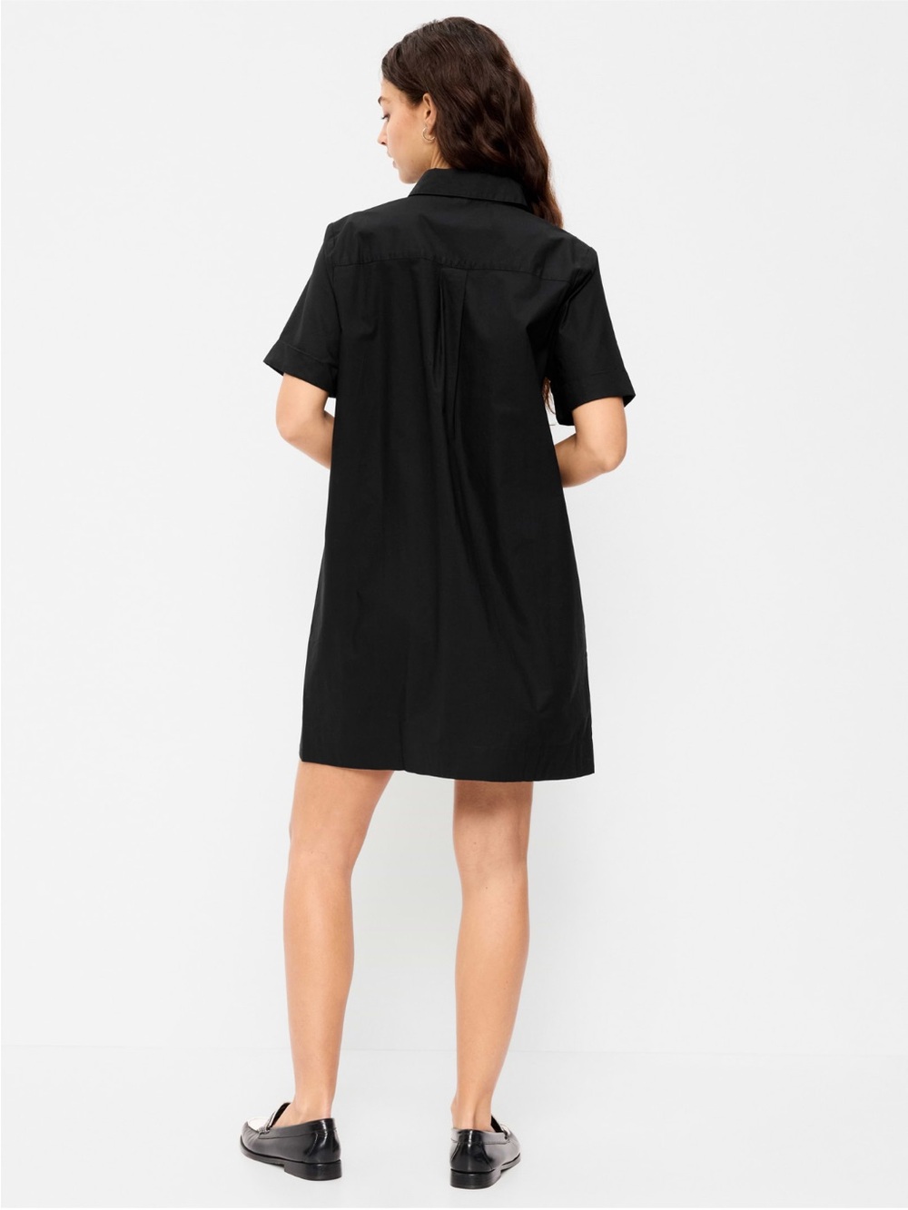 NWT Old Navy Button-Front Mini Shirt Dress Women's Petite Medium - Picture 6 of 9